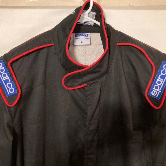 SPARCO F1 Non fireproof crew suit Technician overalls Up Dated pads size Large - Picture 1 of 10